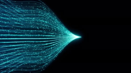 AI Training Dataset optical fiber High-Speed data transfer AI network technology abstract background