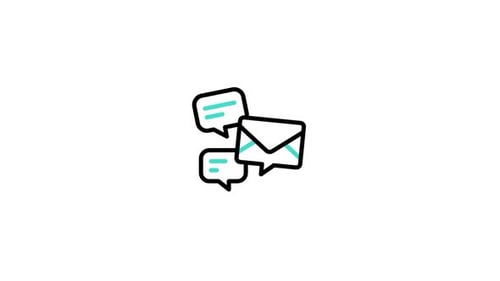 Animated Flat Design Icons: Email and Chat Communication