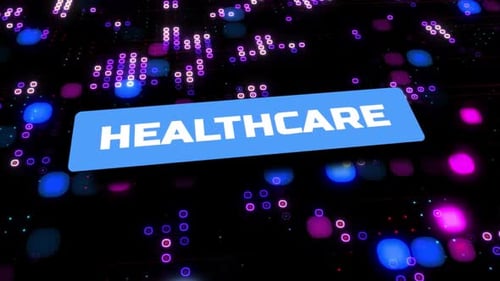 Futuristic Healthcare Text Reveal Animation Loop