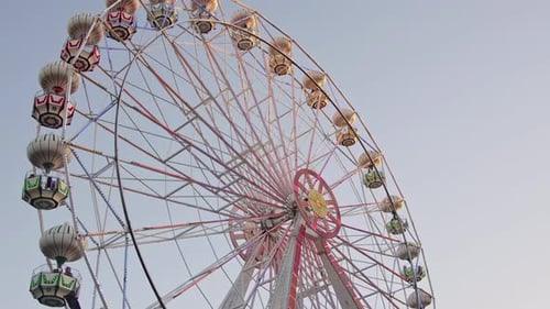 Ferris Wheel At Sunset Light In Amusement Park 5
