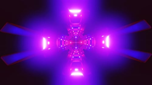 Dynamic Geometric Patterns and Strobe Lights in a Seamless VJ Loop