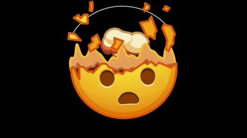 Shocked Emoji Head Exploding Cartoon Animation