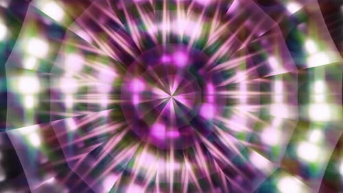 Abstract Geometric Kaleidoscope Light Show Background
