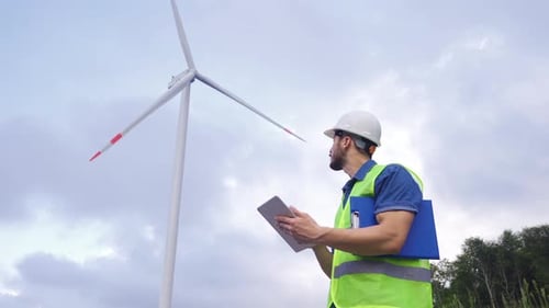 Engineer Using Digital Tablet.
