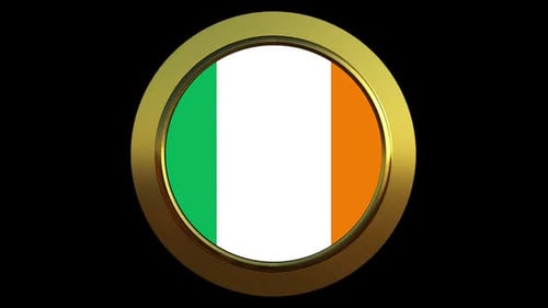 Cote Divoire Flag Alpha Animated Loop Background
