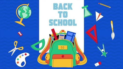 Back to School with Text and School Items