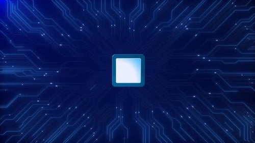 3D Artificial Intelligence AI Circuit Board Electronic Computer Hardware Technology