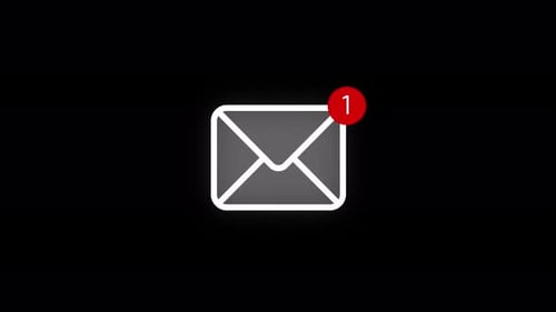 Animated Minimalist Email Notification Icon