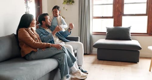 Loving Family Bonding Together at Home