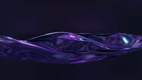 Metallic Fluid Waves Abstract Background Animation