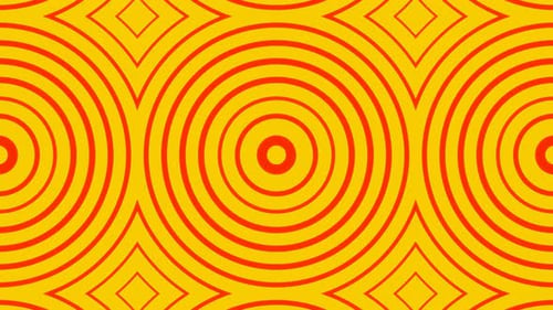 Orangefarbener und roter abstrakter lockiger Musterhintergrund Vj Loop-Animation in 4K