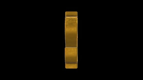 Rotating Golden Dollar Sign 3D Animation on Black Background