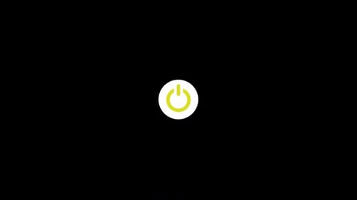 Animated Power Button Icon Reveal