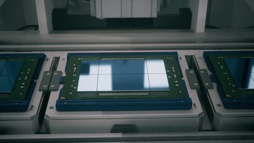 Electronic Circuit Boards on a Modern Assembly Line