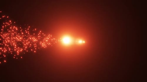 Vibrant Golden Particle Stream Reveal