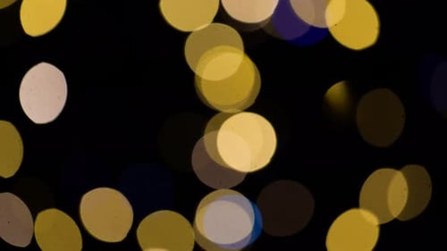 Blurred Abstract Lights on Dark Background Bokeh
