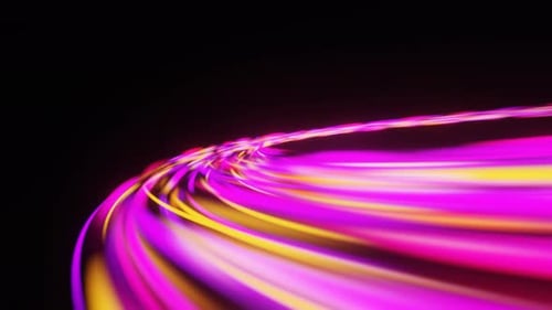 Radiant Light Trails Interweaving in a Tapestry of Colors Embodying the Interconnected Nature of
