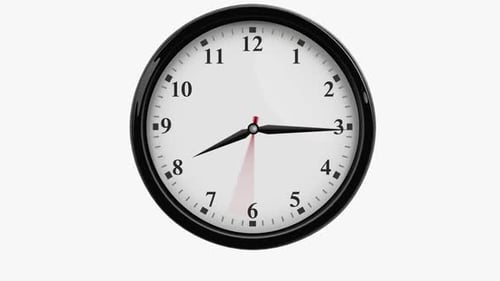 Relógio de parede com tique-taque de 8 a 9