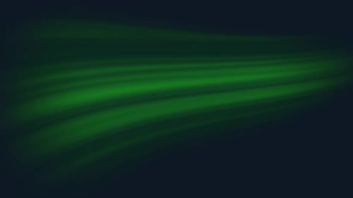 Abstract Green Light Waves Background — Futuristic Neon Flow, Energy Lines, Digital Motion Design