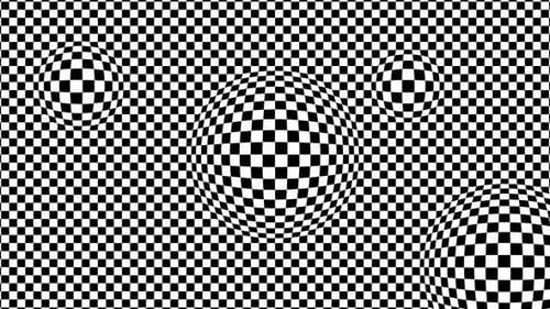 Abstract Checkerboard Warping Optical Illusion Background