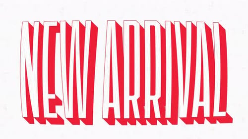 New Arrival Stretchy Title Animation With Dots Background