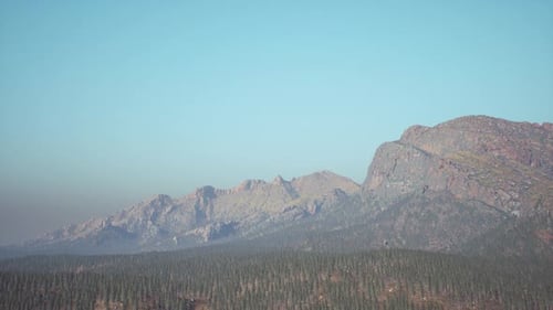 Aerial Rocky Mountains Landscape Panorama