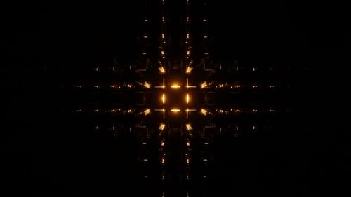 Orange Abstract Cube Volume Background VJ Loop in HD
