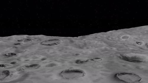 Dunkler Schatten werfender Mondoberfläche während der Sonnenfinsternis