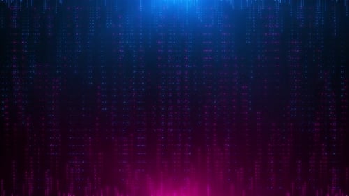 Abstract background with movement of particle lines. Bright stream of dots. dynamic colorful linear