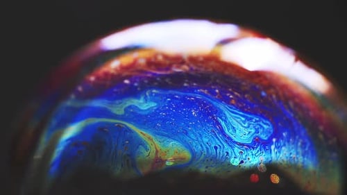 Abstract Multicolored Bubble Surface Close Up