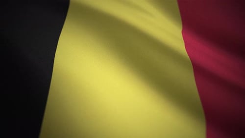 Realistic Waving Belgium National Flag Animation