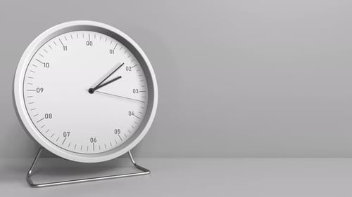Clock Measures One Hour From 200 Till 300