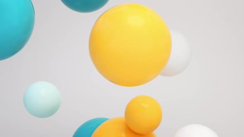 Animation en boucle 4k de boules flottantes colorées
