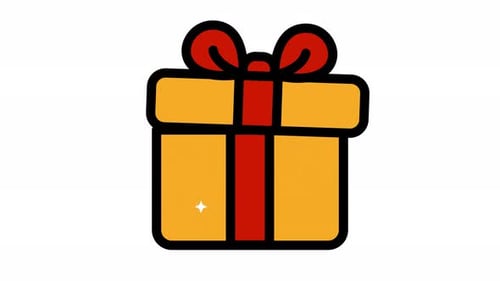 Geschenkbox mit roter Schleife