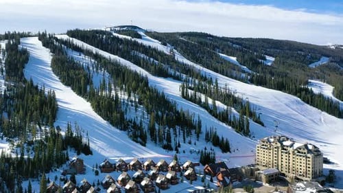 Big Sky Winter Escape: Ski Resort and Scenic Condo Views from Above