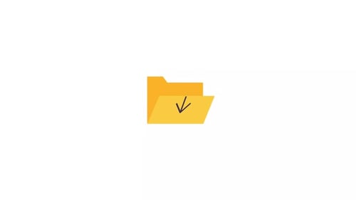 Folder Icon Animation With Download Arrow