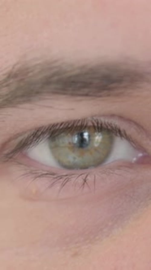 Close Up of One Male Eye, vertical video