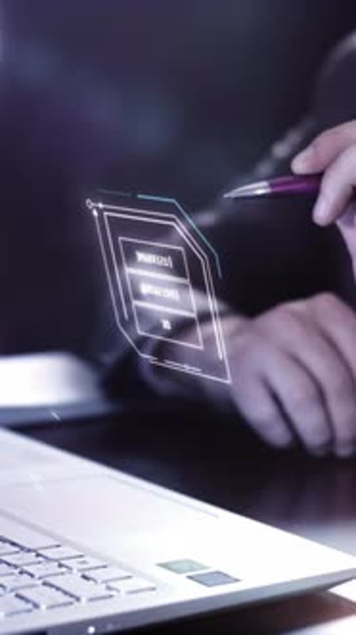 Virtual Infographic About Data Protection and Network