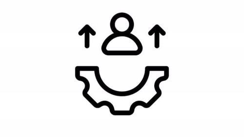Minimalist Corporate Skill Development Line Icon Animation