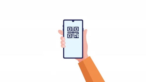 Animated QR Code Scanning on Smartphone with Hand