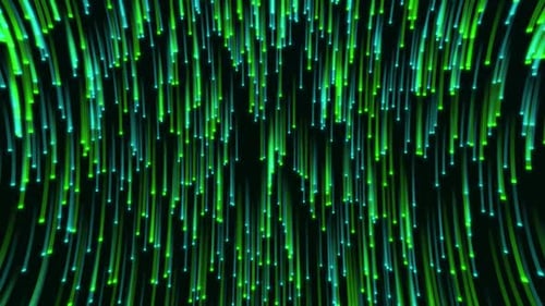 abstract green and blue neon plunge particle loop