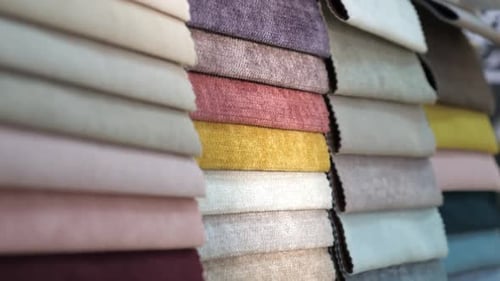 Colorful Textured Fabric Material Samples