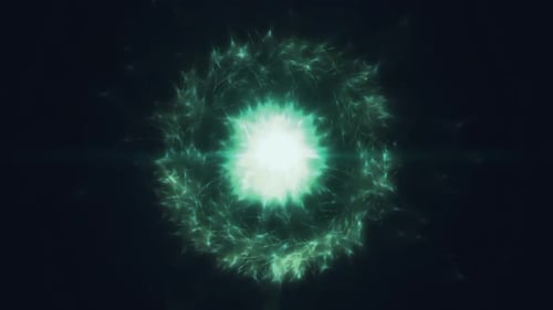 Sparkling Ring Particles Motion Background
