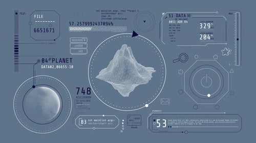 Animation of Infographics About Planetary Geology on Alpha Channel
