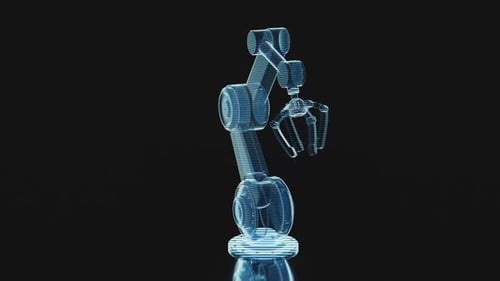 Holographic Robotic Arm Animation for Technology Projects