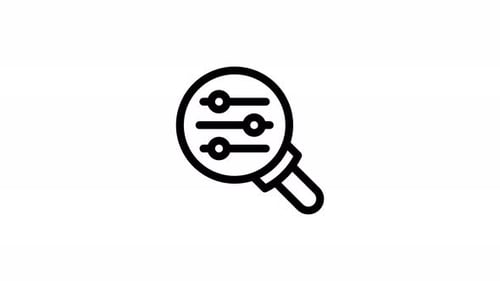 Animated Search Filter Magnifying Glass Icon