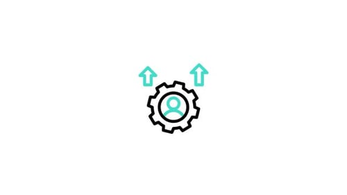 Animated Line Icon Showing Corporate Skill Growth