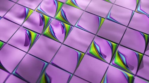 Thin Sheets of Colorful Paper are Creating a Visually Appealing Geometric Pattern Against a Vibrant