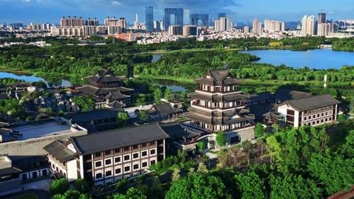 photography records the urban landscape of Guangzhou, China