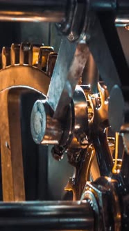 Vertical View Of Clockwork